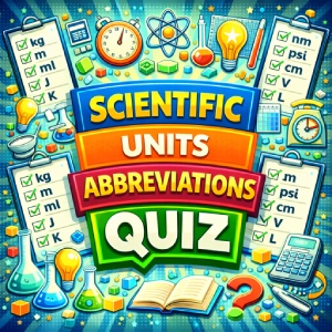 Scientific Units Abbreviations Quiz